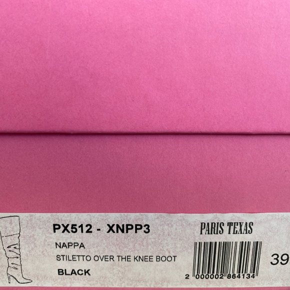 PARIS TEXAS Black Leather Nappa Over the Knee Boots 39 - Picture 9 of 9